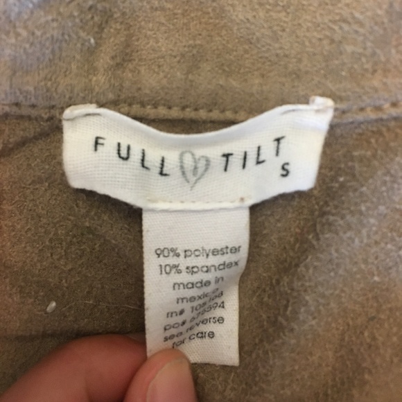 Brown suede button down skirt - Picture 3 of 3